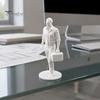 Motivational Home Office Gift Desk Businessman Statue, 3D Printed Decor for Men, Detailed Shirt Wrinkle Model Executive Figurine with Briefcase,