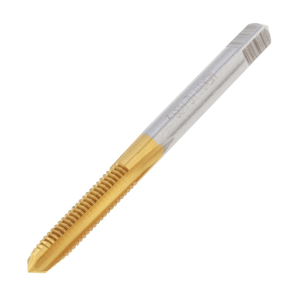 Metric HSS Titanium Coated Thread Tap Drill Bits Straigh Flute Right Hand Screw Thread Machine Tap M2 M2.5 M3 M4 M5 M6 Hand Tool
