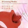 Red Cuff Vibrating Tongue Licking Masturbator - Rechargeable Female Sex Toy