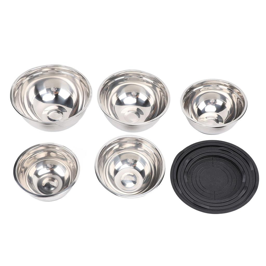 5 Pieces Stainless Steel Bowls with Lids Multipurpose Baking and Mixing Bowl Set for Vegetable