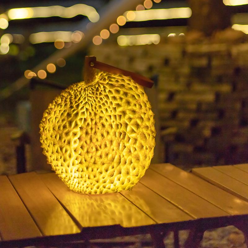 Portable Moon, Durian, Pumpkin, Goose, and Owl Animal Lamps - Solar-Powered Outdoor Decor