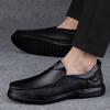 Men's shoes loafer leather shoes business dress casual shoes spring low-top foot cover leather first-layer cowhide surface single shoes