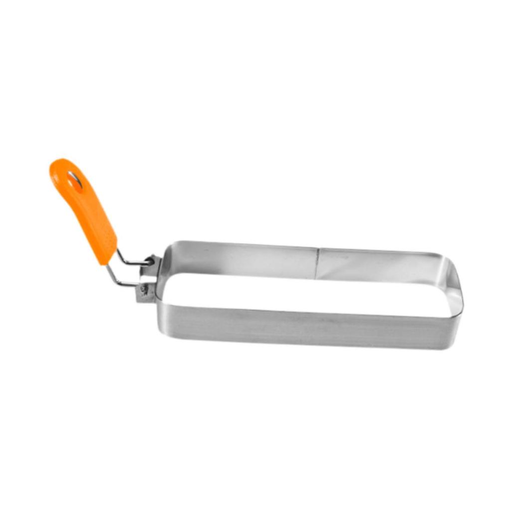 Egg Ring for Griddle Muffin Cafe Hotel with Handle Grill Accessories Burger Household Pancake Shaper Stainless Steel Rectangular