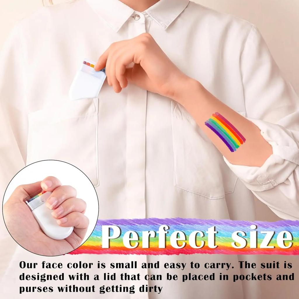 Rainbow Crayon Paint Rainbow Birthday Party Colourful Theme Party Accessories Party Family Costume Gift Pocket Size