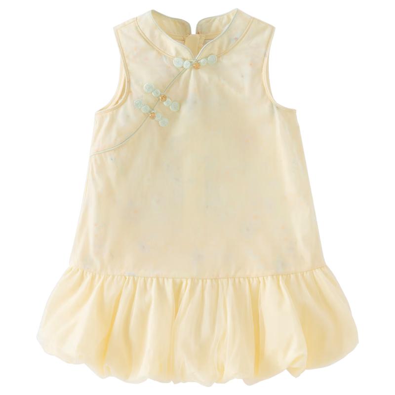 DAVE & BELLA Girls' Chinese Floral Sleeveless Princess Dress
