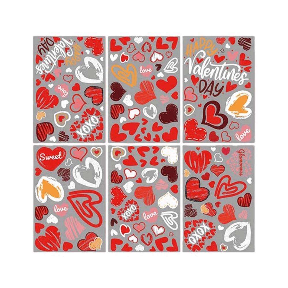 Bow Flower Rose Glass Electrostatic Film PVC Love Heart Window Decals Glass Mirror