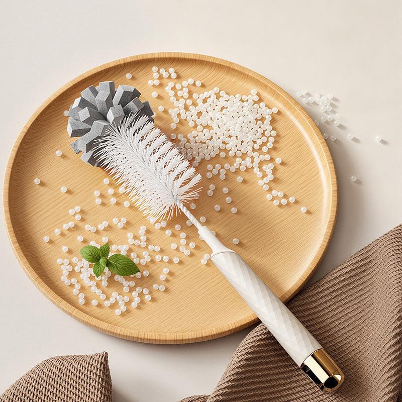 Long-Handled 2-In-1 Sponge Cup Brush, Household Sponge Head Extended Cup Brush, Baby Bottle Brush, Thermos Cup Cleaning Brush