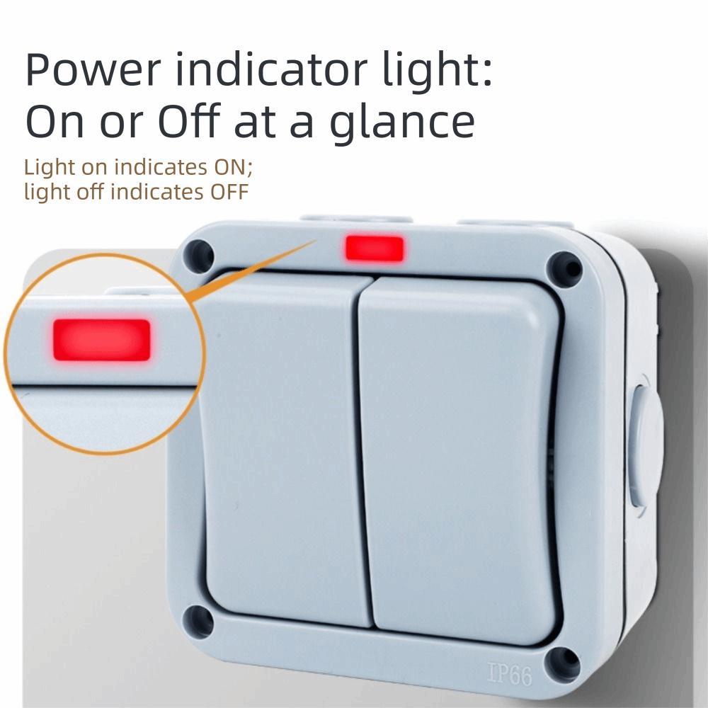 Heat Resistant IP66 Outdoor Switch Push Button Power Switch Outdoor Home Electrical