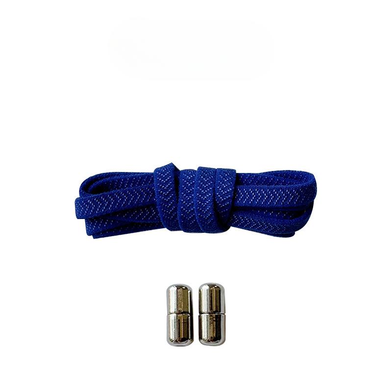 

Шнурки без завязок с металлическим замком – плоские эластичные шнурки для взрослых и детей, кроссовки, быстро надеваемые шнурки для ленивого дня синий