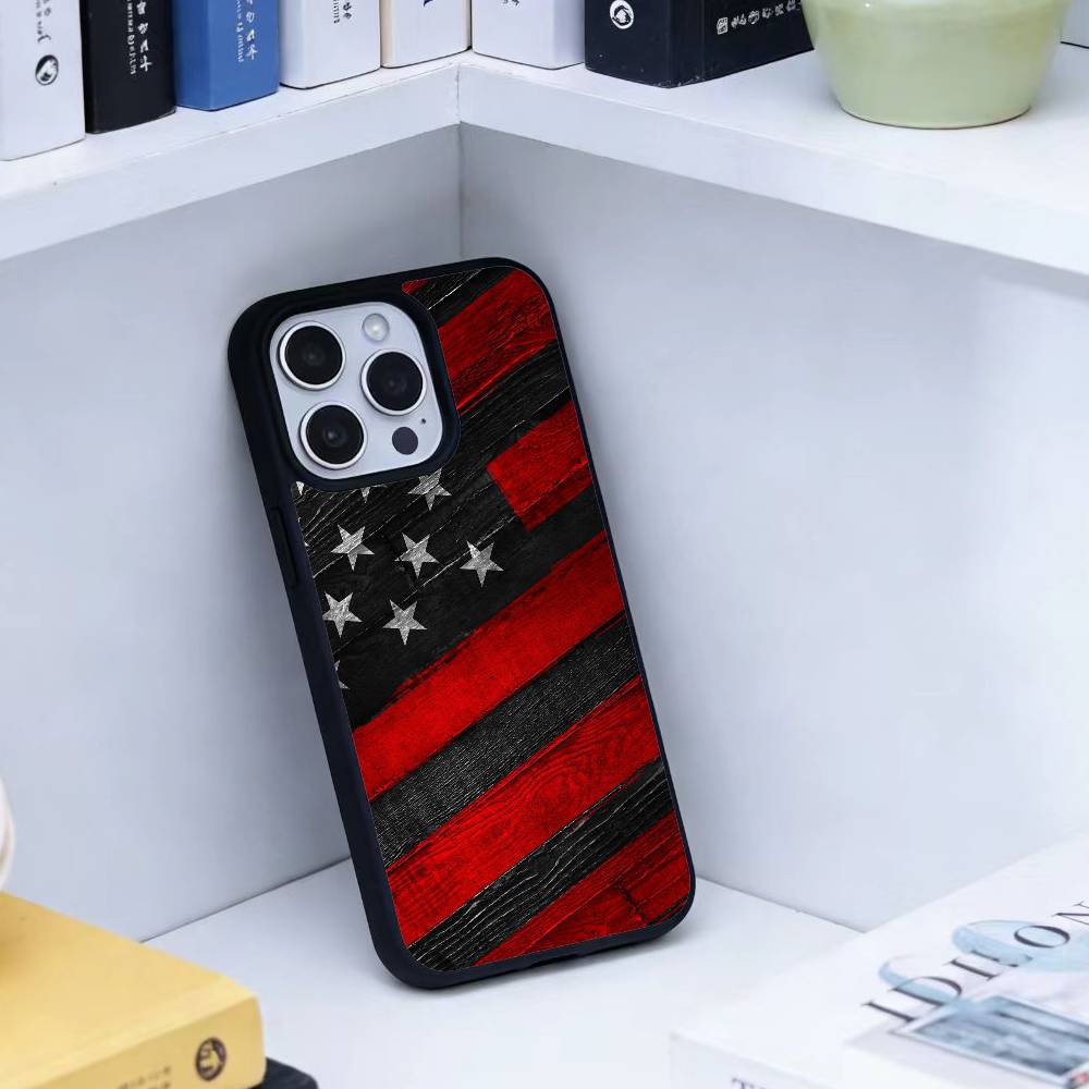 Statue Liberty America USA Flag Phone Case For iPhone 14,16,15,13,17,12,Plus,Pro,Max Magnetic For Magsafe Frosted Cover
