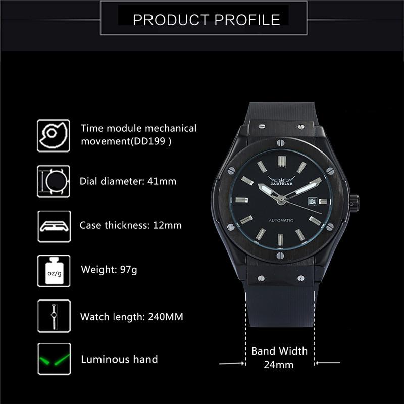 JARAGAR Herrenmode, lässig, hohl, mechanisches Uhrwerk, automatische mechanische Uhr