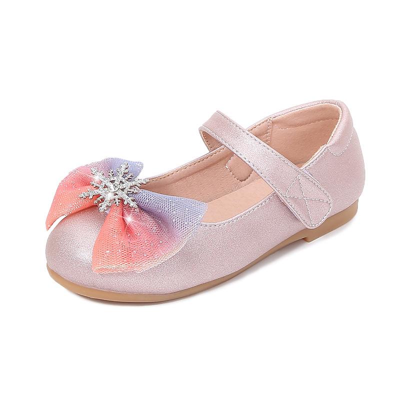 

Elsa Princess Shoes for Baby Girls, Spring and Autumn Leather Shoes, Soft Sole, Stylish Little Girls Children s Crystal Flats 24 розовый