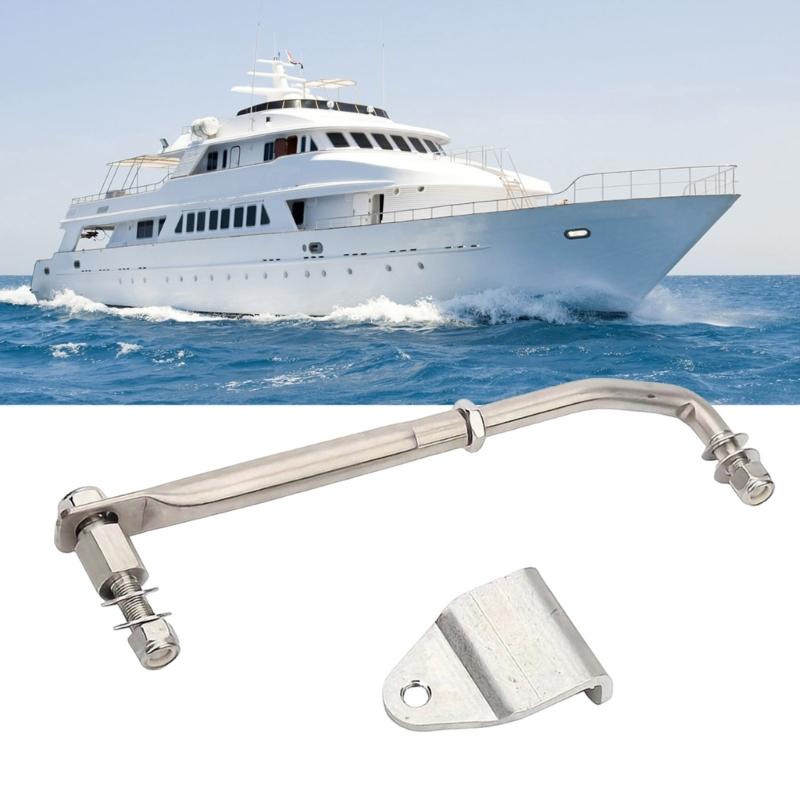 Upgrades Steel Adjustable Steering Linkage Versatile Adjustable Steering Handle Steering Link Replace for Marine Vessels
