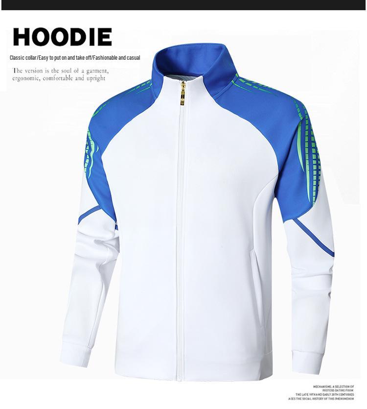 Chinese Team Hoodie Stand-up Collar Sports Jacket: Zipper, Long Sleeve, Outdoor Casual Wear for Students & Martial Arts Coaches.