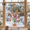 Holiday Decoration for Glass Doors Reusable Christmas Window Clings, Double Sided PVC Static Stickers, Snowman Snowflake Elk Reindeer Stickers