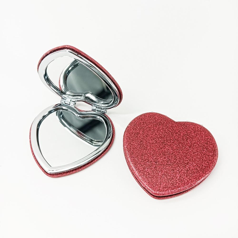 

with Magnifying Heart Shaped Compact Mirror Portable Vanity Mirrors Fashion Pink Mirror for Girls красный