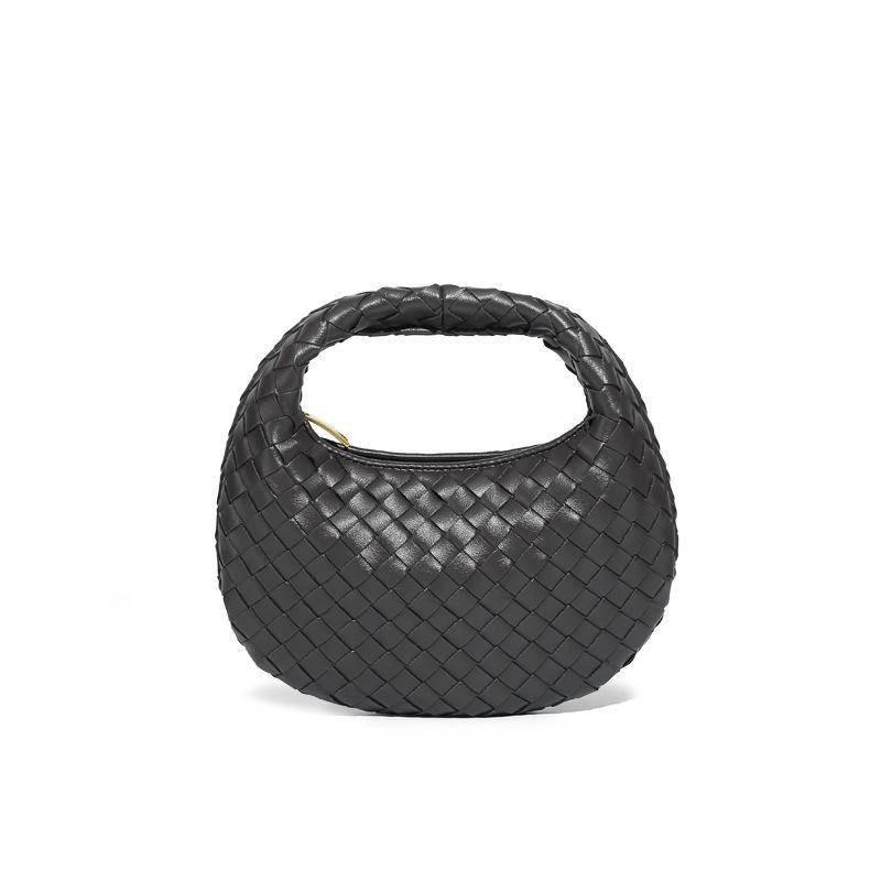 Geflochtene Damen Umhängetasche Mode Einfarbige Mini-Handtasche Hobo-Tasche Beutel Umhängetasche