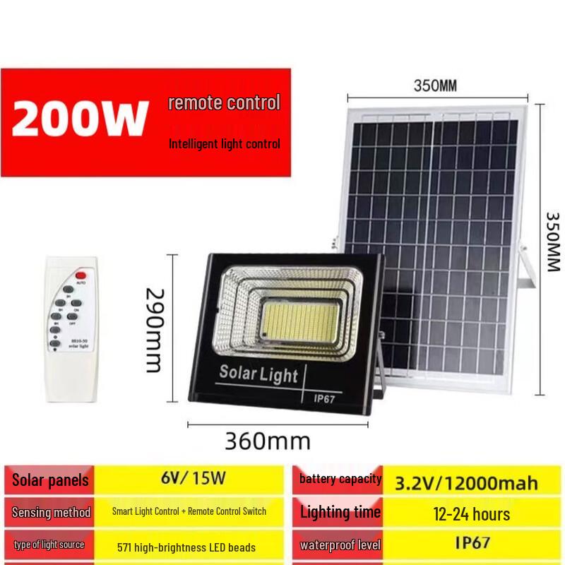 Xuan Yong 100W Outdoor Solar Garden Floodlight