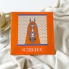 Simulated Silk Silk Scarf Square Scarf Women's Korean Edition Fashion Letter Printed Small Square Scarf Workplace Decoration Scarf