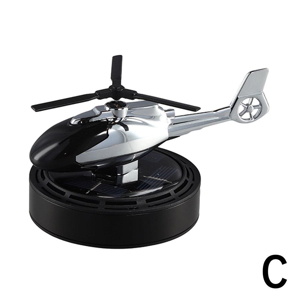 Helicopter Solar Car Air Freshener Propeller Rotating Interior Accessories Flavoring Supplies Fighter Model Perfume Decoration