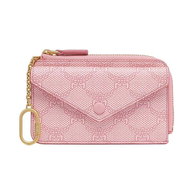 MCM Monogram Leather Mini Wallet Card Holder Women wallets Cherry-Blossom-Pink MYAESAC05P6001 Basic Set BagDust Bag 16280₽