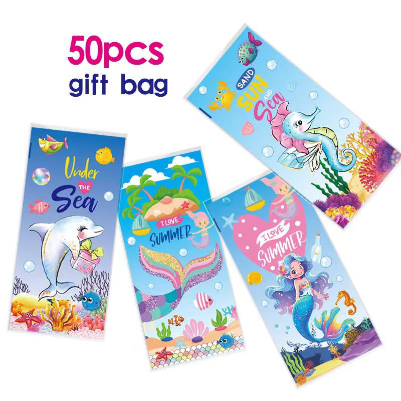 

Конфетный пакет Rainbow Unicorn с мультяшным принтом - пластиковая упаковка с завязкой