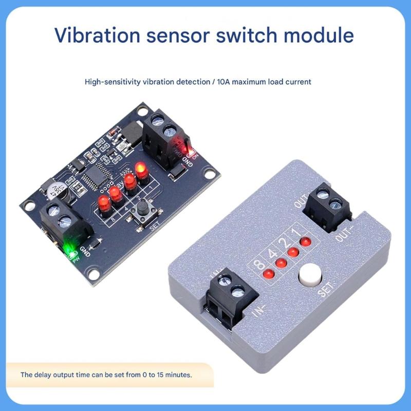 Adjustable Delay Vibration Detection Sensoring Module For Security Alarms And Industrial Equipment