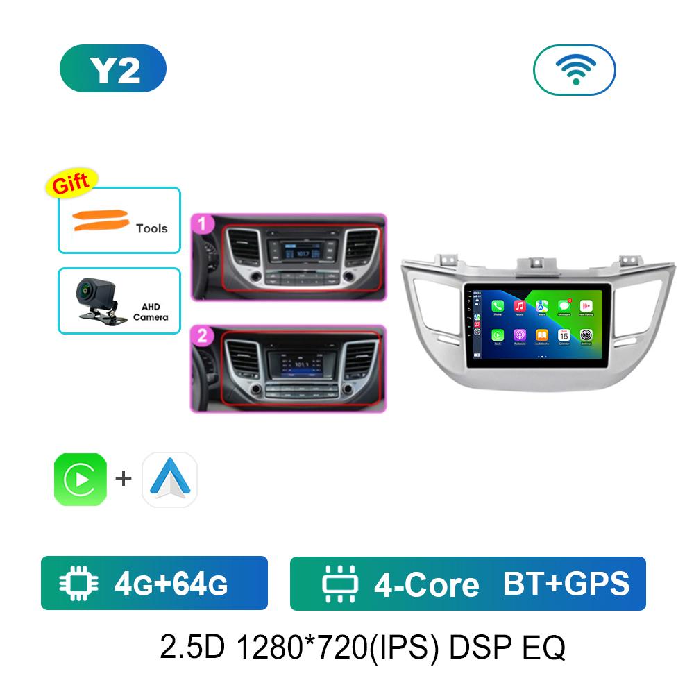 9 Inch Android System 4G DSP Stereo WiFi for Hyundai IX35 Tucson 3 2015 - 2018 Navi GPS Car Video Multimedia Player Split Screen