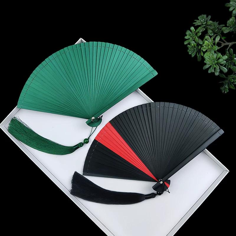 Cut Out 5-Inch Chinese Style Chinese Ancient Style Red and Black Folding Fan