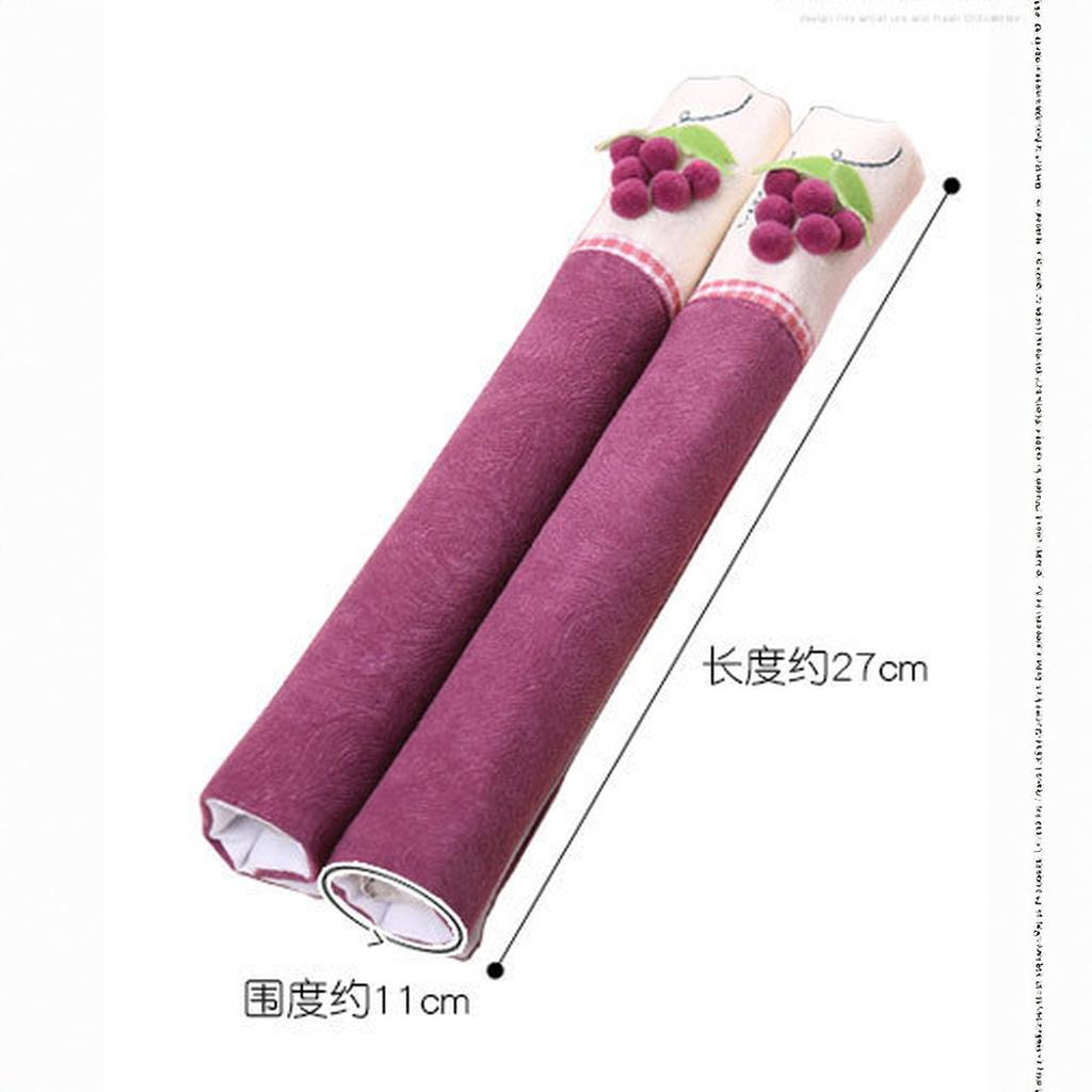 1 Pair Cotton Refrigerator Door Knob Cover Home Decor Oven Door Handle Cover Handles Anti Skid Protector Gloves