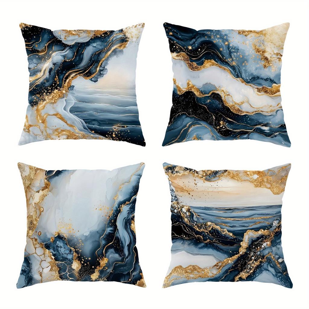 Colorful Fluid Art Pillowcasebedroom Living Room Sofa Home Decor Polyester Cushion Cover With Zipper