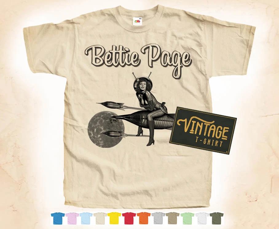 Black Print BETTIE PAGE vol.2 T-SHIRT TEE Vintage Poster 12 Colors S-5XL L
