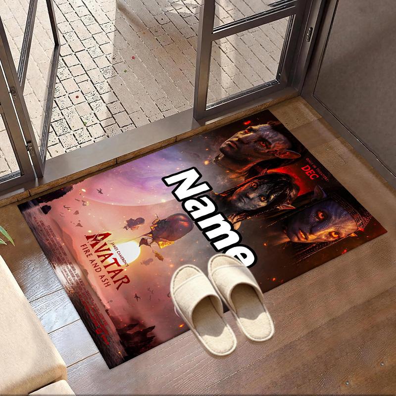 Custom Name Personalized Avatar Print Carpet, Versatile Home Decor Rug, for Playroom, Apartment, Balcony, Entryway, Hallway Gift
