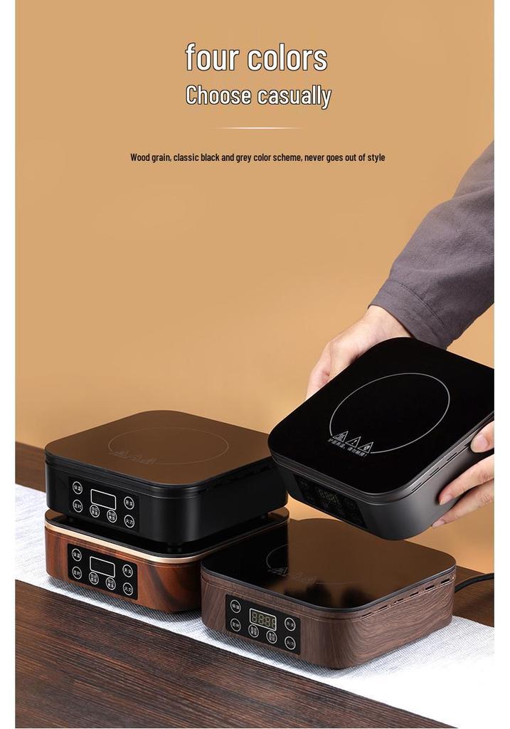 Smart Electric Ceramic Double Ring Tea Brewing Stove - High Power, Timer, Heat Preservation for Small Households