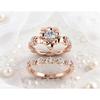 New European and American Style Couple Rings Gold-Plated Flower Ring Sets Wholesale