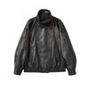 2026 Spring/Autumn Women's Retro Loose Leather Jacket In European & American Style