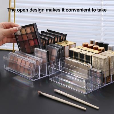 7 Fächer Make-up Organizer Tablett Aufbewahrungshalter Große Kapazität Transparentes Design Mehrzweck