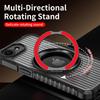 KEYSION 360° Rotating Ring Stand Case for MagSafe for iPhone 16e 2025 Matte Transparent Magnetic Shockproof Phone Back Cover