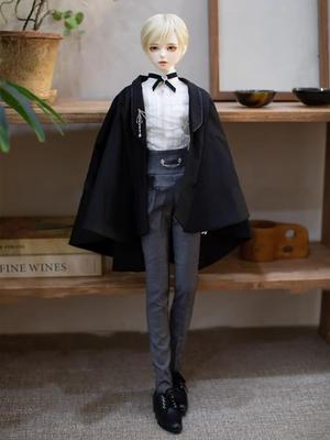 HAMRETHYPPZ BJD Ball Jointed Doll Doll Doll Maid Ball Jointed Doll Academy Style Detective Outfit and Body Not Black Jacket Pants Stole 1/4 1/6 1/3