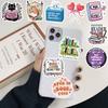 50/100PCS Book Reading Series Sticker Personalized Cartoon Diary Phone Skateboard Paintings Decoration Phone Festival Stickers