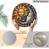 2D Flat, 1pc Fantasy Sun & Moon Metal Aluminum Sign - Mysterious Art Style Aluminum Wall Decor for Garden, Patio, Indoor & Outdoor Use - Celestial