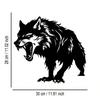 Bohemian Wolf Metal Wall Art, Thick Iron Statue Decor for Home Kitchen Living Room, Biblical Gift