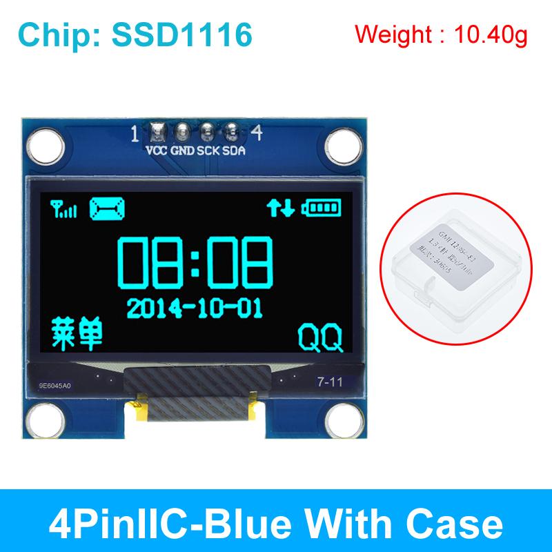 TZT 1,3 Zoll OLED-Modul SPI/IIC I2C Kommunikation weiß/blau Farbe 128X64 1,3 Zoll OLED LCD LED Display-Modul 1,3" OLED-Modul