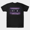 Asian Size Men Black Print T-shirt Purple Tape, Retro, Vintage, 90S Hip Hop No-Cut Heat Transfer Print Cotton Tshirt