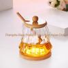 High Borosilicate Glass Honey Jar with Lid and Stirrer - Kitchen Storage Jar