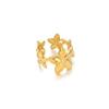 Unique Design Flower Rings For Women Geometric Stainless Steel Flower Opening Ring Gold Jewelry Gift Anillos