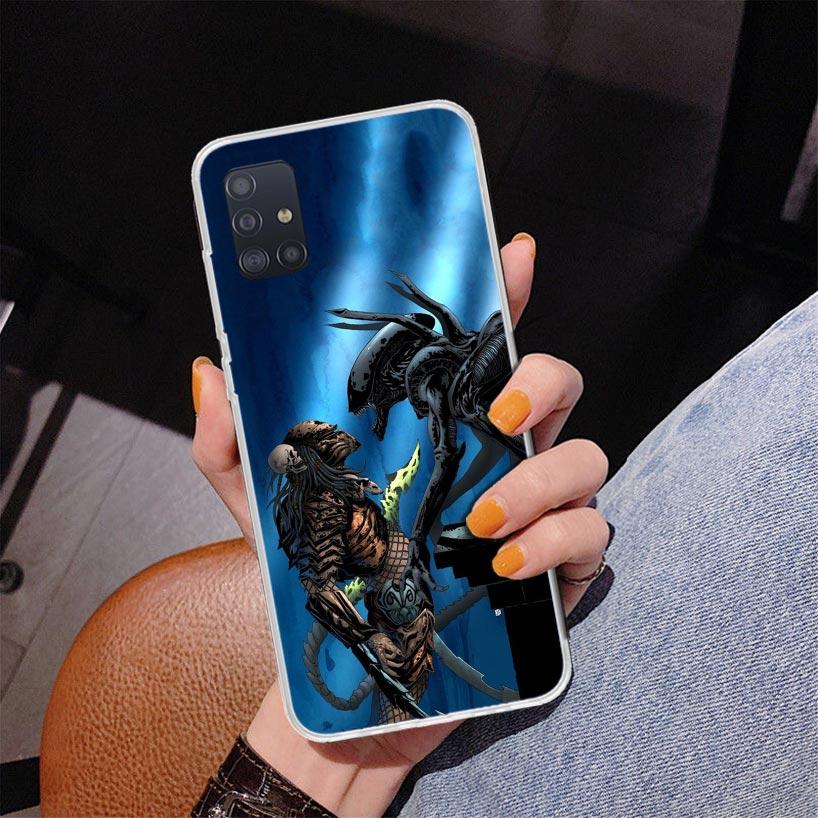 Alien Vs Predator Painted Phone Case For Samsung Galaxy A52 A32 A22 A12 A51 A31 A50S A30S A20S A10S Note 20 Ultra 10 Plus S10 A7