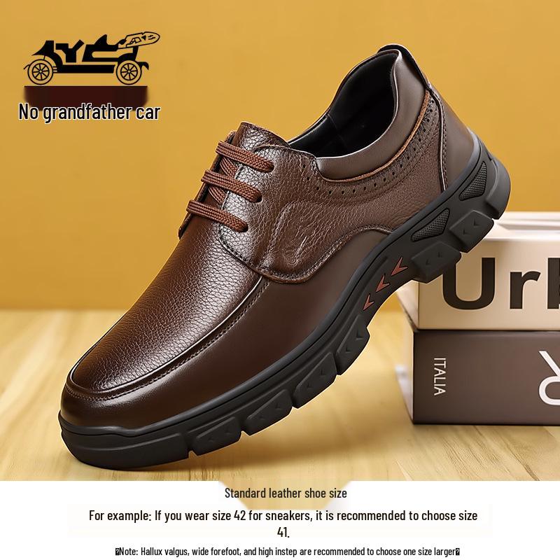 

Men s Classic Soft Sole Leather Slip-On Shoes, Autumn/Winter 2025 - Genuine Leather Dad Shoes 44