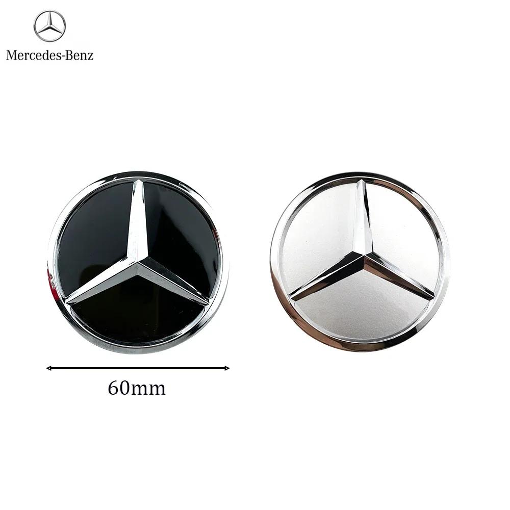 4 Stück 60mm Schwarz Silber Auto Radkappe Emblem Logo Abdeckung Für Mercedes Benz W176 W177 W204 W205 W212 W213 W206 X156 X253 W117 W166