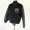 USED/Made In Japan MACHOPE Leather Sleeve Stadium Jacket Men M Black cBH552
